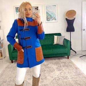 Rag & Bone $1250 RETAIL 100% wool 100% leather Coat